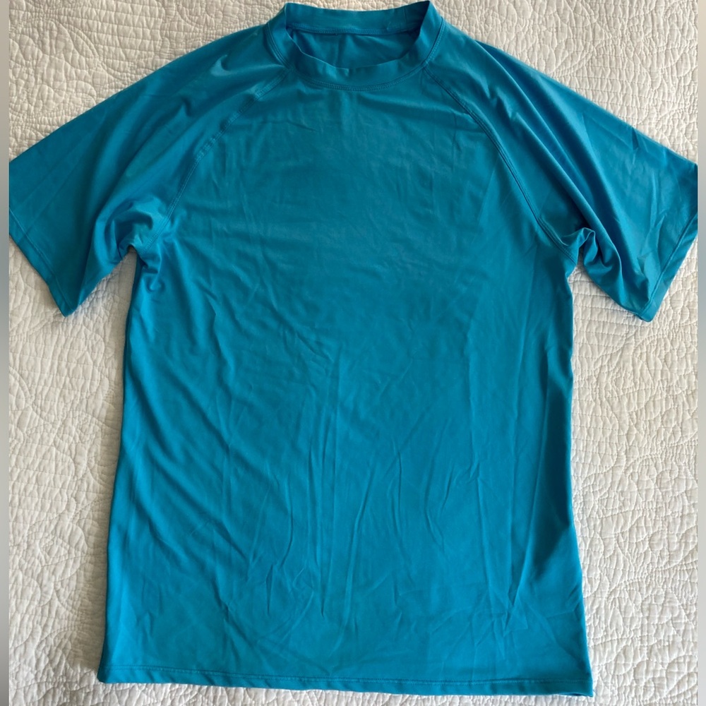 Swim Shirt Men’s Blue Short Sleeve Small